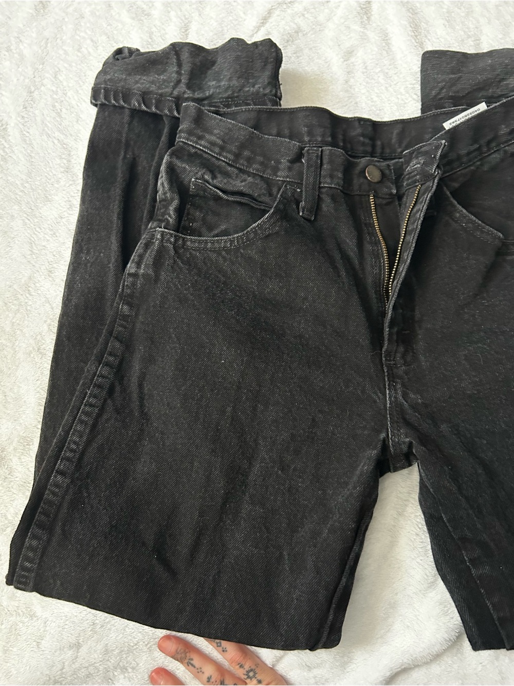 Rustler Black Boot Cut Jeans - Classic Black Wash